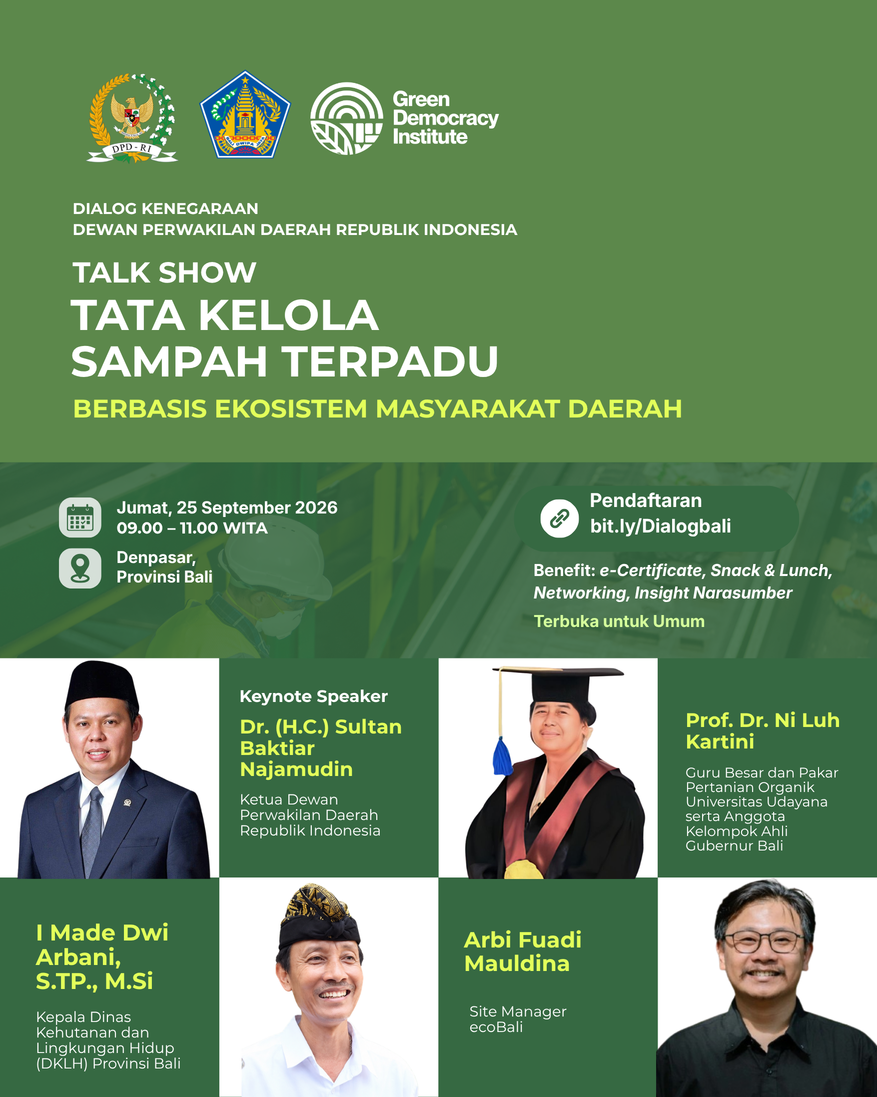 TALK SHOW: Tata Kelola  Sampah Terpadu Berbasis Ekosistem Masyarakat Daerah